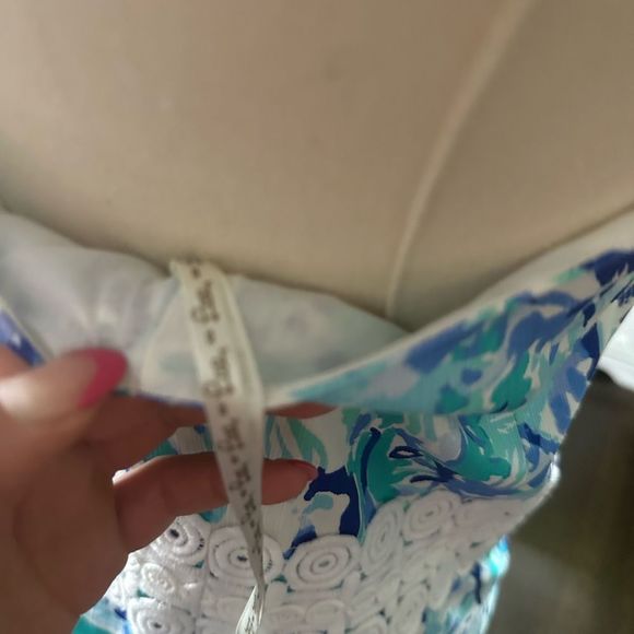 Lilly Pulitzer Ashlyn Shift Dress Tropical Turquoise Elephant Appeal - Picture 8 of 9